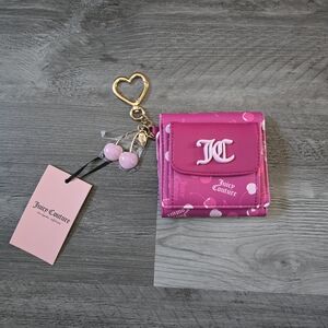Juicy Couture Pink Card Holder with Heart Charm